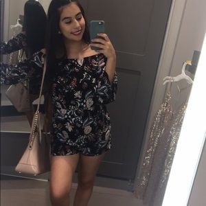 Black-Flowered Romper